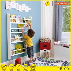 Dualapan (RB001) - Rak Buku Anak 4 Tingkat Minimalis Aesthetic Gantung Serbaguna