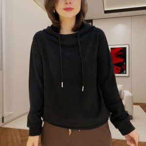 Loose Fleece-lined Hoodie Womens Casual Warm Spring New Style Korean Version Fashionable Age-reducing Top Long Sleeve Coat