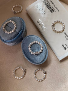 CAFFTI | Aurora Sparkle Zircon Elastic Pearl Ring