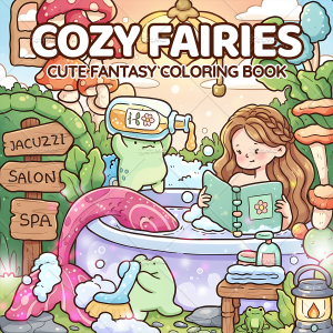 COZY FAIRIES Bold-easy Patterns Coloring Book for Adults Cute Drawing Book Perfect Gift for Party and Birthday