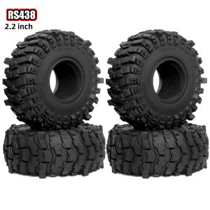 Bộ Mâm Xe RED SPIDER 4 Chiếc Kích Thước 2.2 Inch Có Khóa Vành Lốp Cao Su 135mm Dành Cho Xe RC Rock Crawler 1/10 Tương Thích Với Axial SCX10 RR10 Wraith KM5
