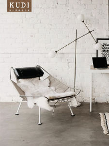 Designer Wabi-Sabi Style Lounger Chair Creative Casual Handwoven Sitting Chair Minimalist Old Flag Rope Chair Modern Sofa Chair