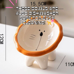 Premium Ceramic Cat Bowl Designed For Both Style And Functionality. Crafted With High-Quality Ceramic.Luckypawkids