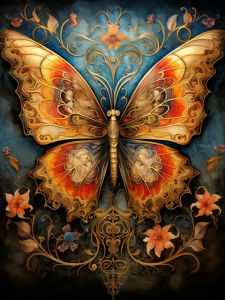 Jigsaw Puzzle 1000Pieces Retro Abstract Mandala Butterfly Floral Artwork Stress Relief Puzzle Wall Art Decor Gift