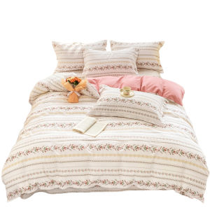 My Beloved ยี่ห้อผ้าฝ้าย 100% สบายดอกไม้ผ้านวมผ้าปูที่นอนสําหรับเดี่ยวคู่หอพักเด็กผ้าปูที่นอน