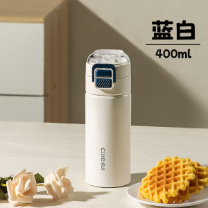 Cốc Nước Giữ Nhiệt Bằng Thép Không Gỉ HiLe 400ml-500ml Cốc Uống Bằng Nhựa Có Van Nắp Đựng Nước Đi Học Dành Cho Nam Và Nữ