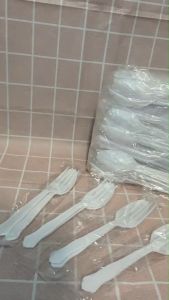 ชุดช้อนส้อม แพ็คคู่ ห่อซีล ขนาด 16 x 16 cm 50 คู่