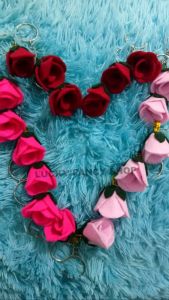 GANTUNGAN KUNCI BUNGA MAWAR WARNA WARNI FLANNEL KEYCHAIN FLANEL HADIAH RED PINK FANTA ROSE TERMURAH