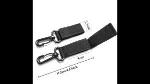 Climbing Carabiner with Nylon Webbing Sling Safety Locking Hook for Tactical Backpacks Outdoor Gear Hanging Keychain Accessory