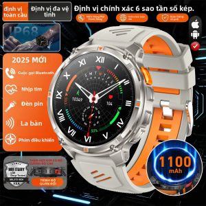 Đồng Hồ Thông Minh Thể Thao Ngoài Trời GPS Pin 1100mAh Đèn LED La Bàn Chống Nước 3ATM Gọi Bluetooth Theo Dõi Sức Khỏe Theo Dõi Giấc Ngủ