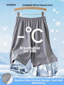 Nanjiren | Cooling Ice Silk Mens Shorts Home Pants