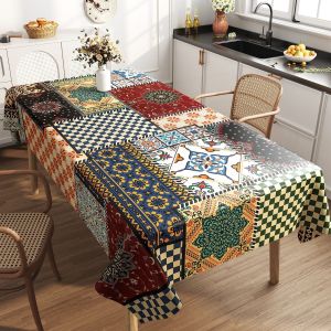 Bàn Ăn PVC Chống Thấm Nước Chống Cháy Chống Dầu Không Cần Giặt Bàn Trà Vuông Chống Trượt Dễ Lau Chùi Họa Tiết Hoa Dùng Cho Mọi Mùa