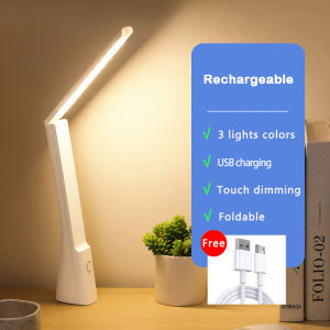 Rechargeable LED Table Lamp Foldable Touch Dimming Desk Lamp Eye Protection 3 Modes Student Reading Smart Home USB Night Light