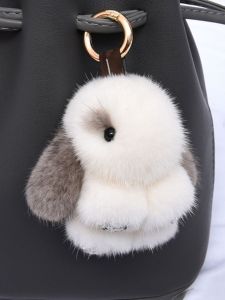 Mink Plush Mini Bunny Cute Net Red Rabbit Hanging Ornament Womens Schoolbag Doll Car Keychain Handbag Pendant