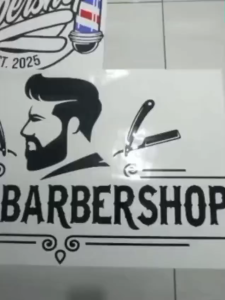 STICKER - STIKER KACA DINGDING BABERSHOPBABER PANGKAS RAMBUT BEATI SALON CUTTING STIKER TERPOPULER