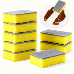 Magic Sponge Heavy Duty Scouring Sponge Non Scratch Double Sided Reusable For Pots Pans Dishwashing Kitchen Cleaning
