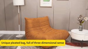 【10 Years Warranty】DreaME Caterpillar Lazy Sofa Full Sponge Leisure Balcony Living Room Tatami Sofa Leisure Reclining Chair Bedroom Velvet Fabric Recliner Bed Bug Sofa Modern Simple Style