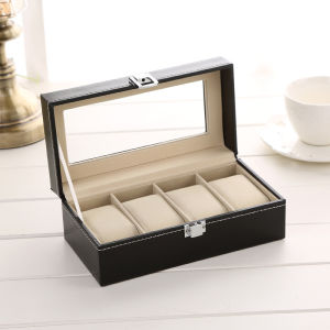 2/3/4/5/6/8/10/12Girds Watch Cases Storage Boxes Watch Organizer Case PU Leather Watch Display Jewelry Box caja para relojes