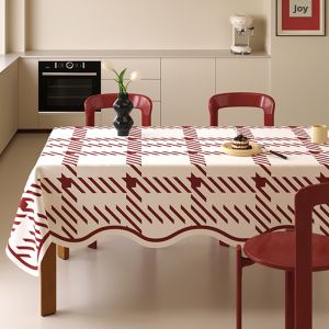 ZISHI | Festive Red Luxury Waterproof Tablecloth