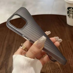Soft Silicone Corrugated Matte Phone Case For iPhone 11 12 13 14 15 Pro Max Transparent Shockproof Bumper Cover