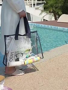 Transparent Storage Bag Large Capacity Makeup Bag Handbag Portable Waterproof Storage For Clothes Beach Organizer Travel Bags