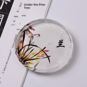 Transparent Crystal Glass Paperweights Calligraphy Book Pressing Tools for Graduation Season Stationery Business Supplies