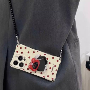 Creative Boldstern Wrist Strap Phone Case Compatible with Xiaomi 15 pro Oppo Huawei Pura70 Vivo Reno14 iPhone17 pro Protective Cover