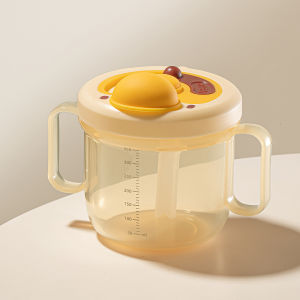 TONGXINBUER | Toddler Sippy Cup with Straw and Scale for Drinking Milk