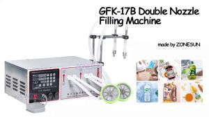 ZONESUN Liquid Filling Machine Stainless Steel Semi Automatic Laundry Oil Perfume Big Flow Filler Milk Water Production GFK-17B