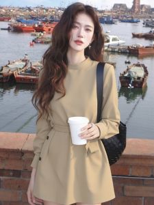 QFN | Elegant Fashion Khaki Dress