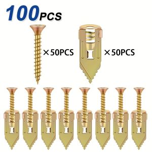 100/200 PCS Self Drilling Drywall Anchor Bolt Non Drilling Screw Accessories Flat Head Screws Precision and Durable Fasteners