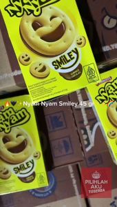 Arnotts Nyam Nyam SMILEY Biskuit Cream Cokelat 45 gr - (HARGA 6 BOX)