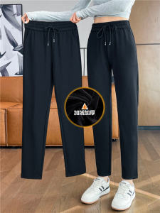 กางเกงกีฬาผ้าฝ้ายหนา ทรงหลวม ทรงฮาราจูกุ สำหรับผู้หญิง ฤดูใบไม้ร่วง/ฤดูหนาว กางเกงขายาวทรงหลวม ทรงหลวม ทรงหลวม