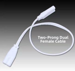 Double Plug Connection Line LED Tube Lamp Holder Corner Adapter Line Light Box Extension Power Cable Home Decoration Lighting