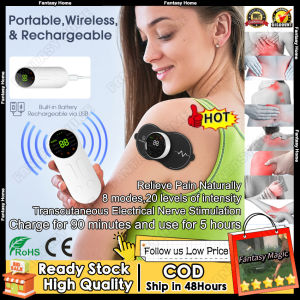 👍High Quality+COD👍Wirelss TENS Machine for Pain Relief Nerve Muscle Stimulator for Pain Management with ModesPads Rechargeable TENS Unit for Back Neck Shoulder Knee Arthritis Sciatica Cramps Pain