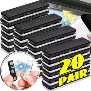 20Pairs Multifunctional Name Badge Holders with Strong Magnetic Clips Durable Iron Name Tags for Office- Secure