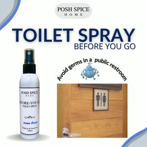 Fresh Bamboo Poo Spray Toilet Spray and Air Freshener by Posh Spice - Disinfecting Spray Odor Eliminator Odor Remover