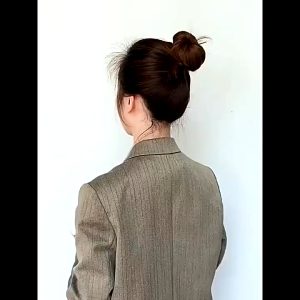 Synthetic Messy Curly Meatball Hair Bun Wig Elastic Band Scrunchies Ponytail Updo Hair Extensions