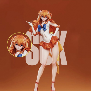 Bandai | 29cm 11.4 inch Anime EVA Asuka Figures Pvc Statue Desktop Ornamen Collection Statue Model Decoration Room Desk Toys Gifts