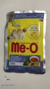 Meo Pouch Kitten 80 Gram Makanan Anak Kucing Rasa Otak-otak Ikan Putih