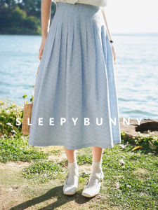 Summer Petite Flattering Plaid A-line Skirt