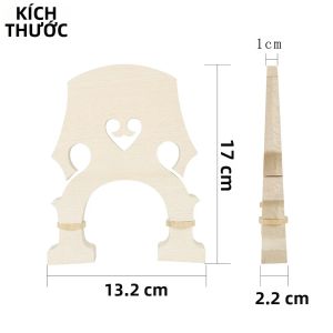 IRIN | Cầu Đàn Contrabass Gỗ Maple Với Ốc Vít Đồng Thau Có Thể Điều Chỉnh Kích Thước Từ 1/8 Đến 1/2 Phụ Kiện Đàn Contrabass Đàn Bass Đứng Đàn Violin.