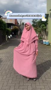 PLUS KHIMAR!! HASANAH SYARI JUMBO BAHAN CERUTY TERBARU 2023 SIZE M L XL XXL 3XL / GAMIS WANITA TERMURAH / BUSUI / BISA COD