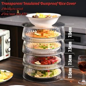 Transparent Insulated Rice Cover Dustproof Insulation Dining Rice Cover Leftover Rice Leftover Food Covers