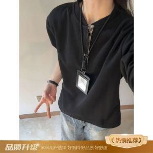 เสื้อยืดแขนยาวลายสก็อตสไตล์อเมริกันสำหรับผู้ชาย เสื้อกั๊กทรงหลวมสบาย ๆ ปกโปโล เสื้อเชิ้ตคอปกทรงฮาร์รี่