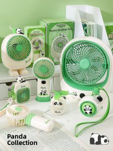 Mini Portable Neck Hanging Handheld Fan Childrens Desktop Charging Fan Quiet New 2025 New Arrival Cute Panda Design