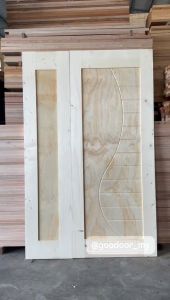 Goodoor Pintu Rumah Kayu Pinewood Semi Solid Door SRD010E | 48x83 | 52x83| 54X83| Pintu Rumah | Pintu Utama