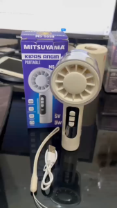 Kipas Angin Portable Mitsuyama MS-5559 Dengan Tampilan Layar Digital DC 5V 3Watt / Kipas Angin Tangan / Kipas Angin Genggam - MS-5559