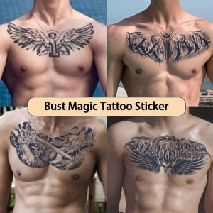 SAI MAGIC TATTOO Lasts to 2 weeks 28CM×16CM Tattoo sticker waterproof long lasting Temporary fake tattoo Butterfly Rose Flower Thigh Wrist Leg Armband Herbal Henna Tattoo