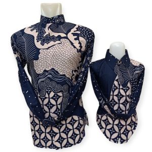 KEMEJA BATIK COUPLE AYAH DAN ANAK BAHAN KATUN SOLO PREMIUM 40S